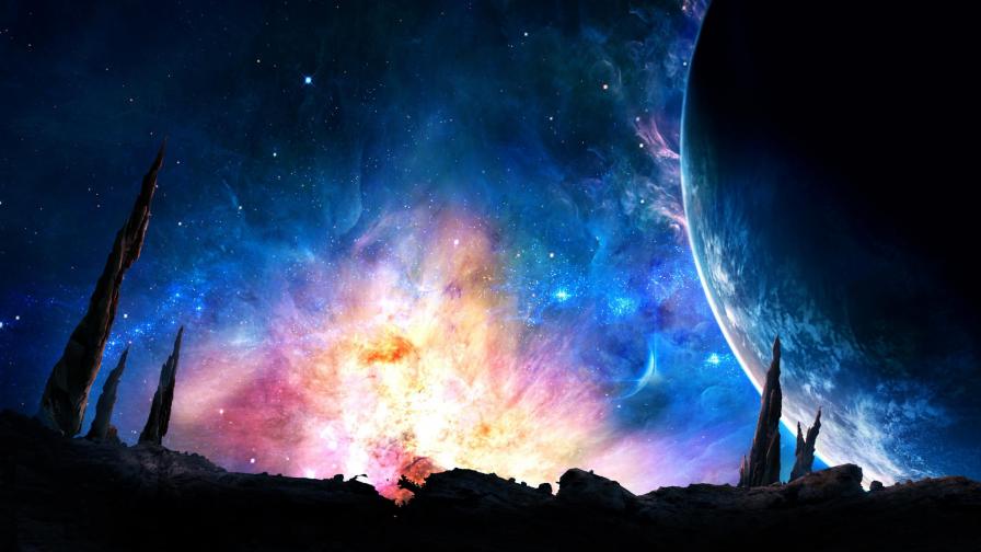 Галактика широкоформатные HD обои скачать на рабочий стол