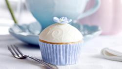 Кекс, торт, вилка, десерт, фоны, заставки