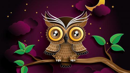 Векторные обои совы hd бесплатно на рабочий стол рисованные картинки