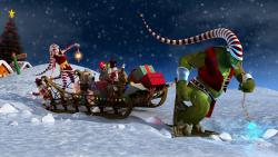 Горящие команда доставка Санты HD обои, быстрая доставка подарков