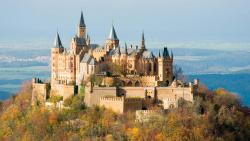 Замок, гогенцоллерн, осень, природа