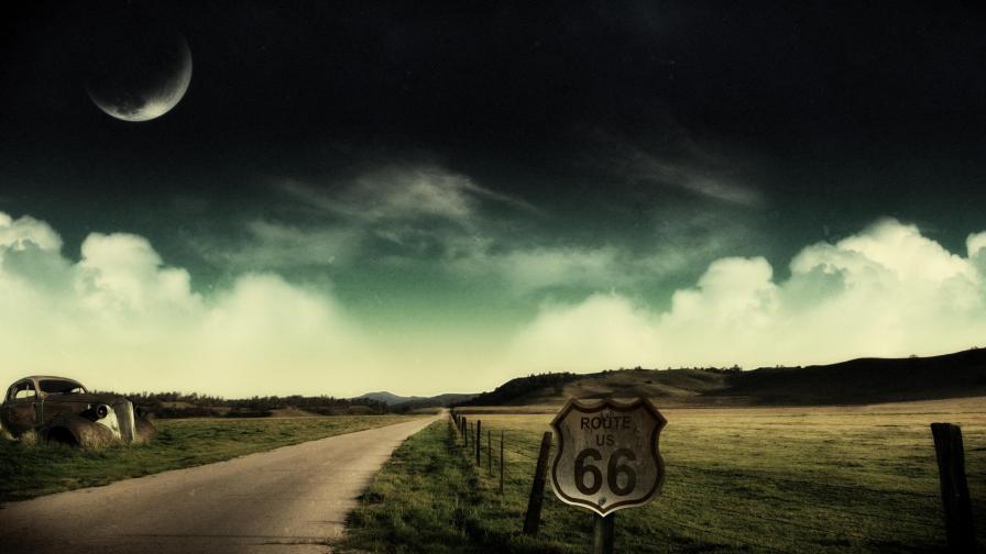 Картинки трассы 66 в США 3D фэнтези заставки на рабочий стол