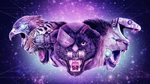 Кибер животные обои HD