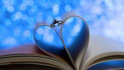 Кольцо, сердце, книга, листы, фон, романтика, обои hd, бесплатно