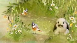 Кролики картинки нарисованные