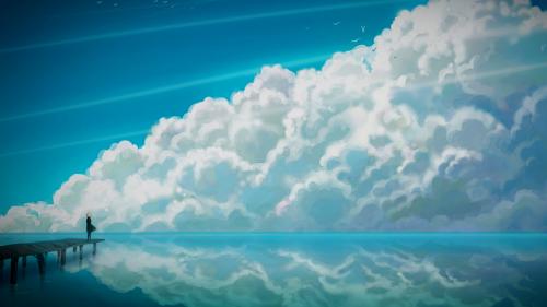 Облока над морем картинки