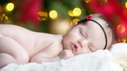 Обои маленького ребенка голенького спящего