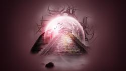 Пирамида света, фантазия, воображение, заставки, картинки