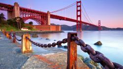 Побережье, золотой мост, ворота