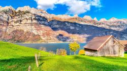 Прекрасные горы под голубым небом