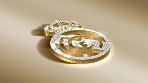 Реал Мадрид логотип в золотом обои