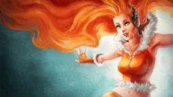 Рисованная девушка картинки на рабочий стол