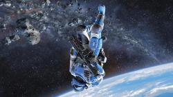 Рисунок космонавта HD обои скачать на рабочий стол