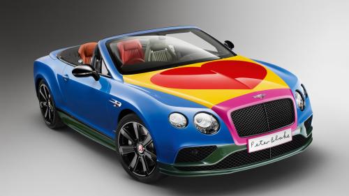 Скачать обои HD кабриолет, 2016, Bentley, GT, Sir Peter Blake, pop art, ПитерБлэйк, попарт