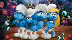Смурфики, смурфы, синие, затерянная деревня, смурфетта, растяпа, благорозумник, мультфильм, HD обои, фото