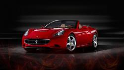 Фото красного автомобиля марки Ferrari без верха скачать