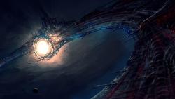 Футуристический космический корабль широкоформатные обои