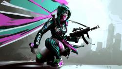 Фэнтези девушка с оружием из игры картинки на рабочий стол