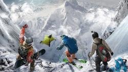 вингсьют, экстрим, экстрималы, горы, игра, сноуборд, небо, горные лыжи, экстримал, спорт, обои, HD