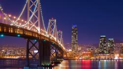 город, мост, фонари, фото