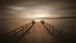 док, причал, пристань, тихий, спокойный, рассвет, водоем обои HD