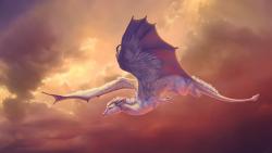 летающий, Пегас, дракон, лошадь, пегас, небо, крылья, полет, фэнтези обои