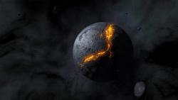 разлом планеты в космосе HD обои