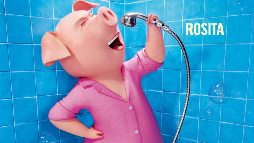 свинья Розита, микрофон, мультик