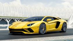 2017 Lamborghini Aventador S желтый Ламборгини авентодор обои HD