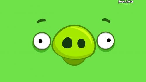 Angry Birds счастливой свиньей искусство обои hd