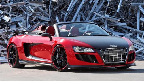 Audi R8, Audi кабриолет, свалка, вид спереди, обои hd, бесплатно
