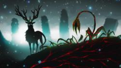 HD, Романтично,Фантастика, Футуристический, Темный, Олень
