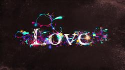 love, lettering, designs, glow