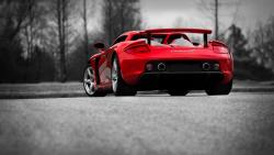 Porsche Carrera GT красный автомобиль заставки