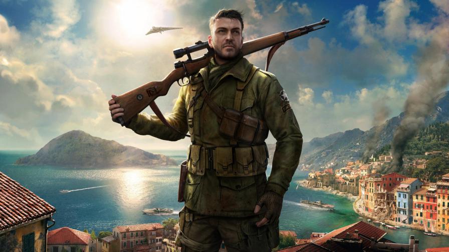 Sniper Elite 4, game, элитный снайпер, винтовка, игра, город обои HD