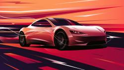 Tesla Roadster 2020 4K обои